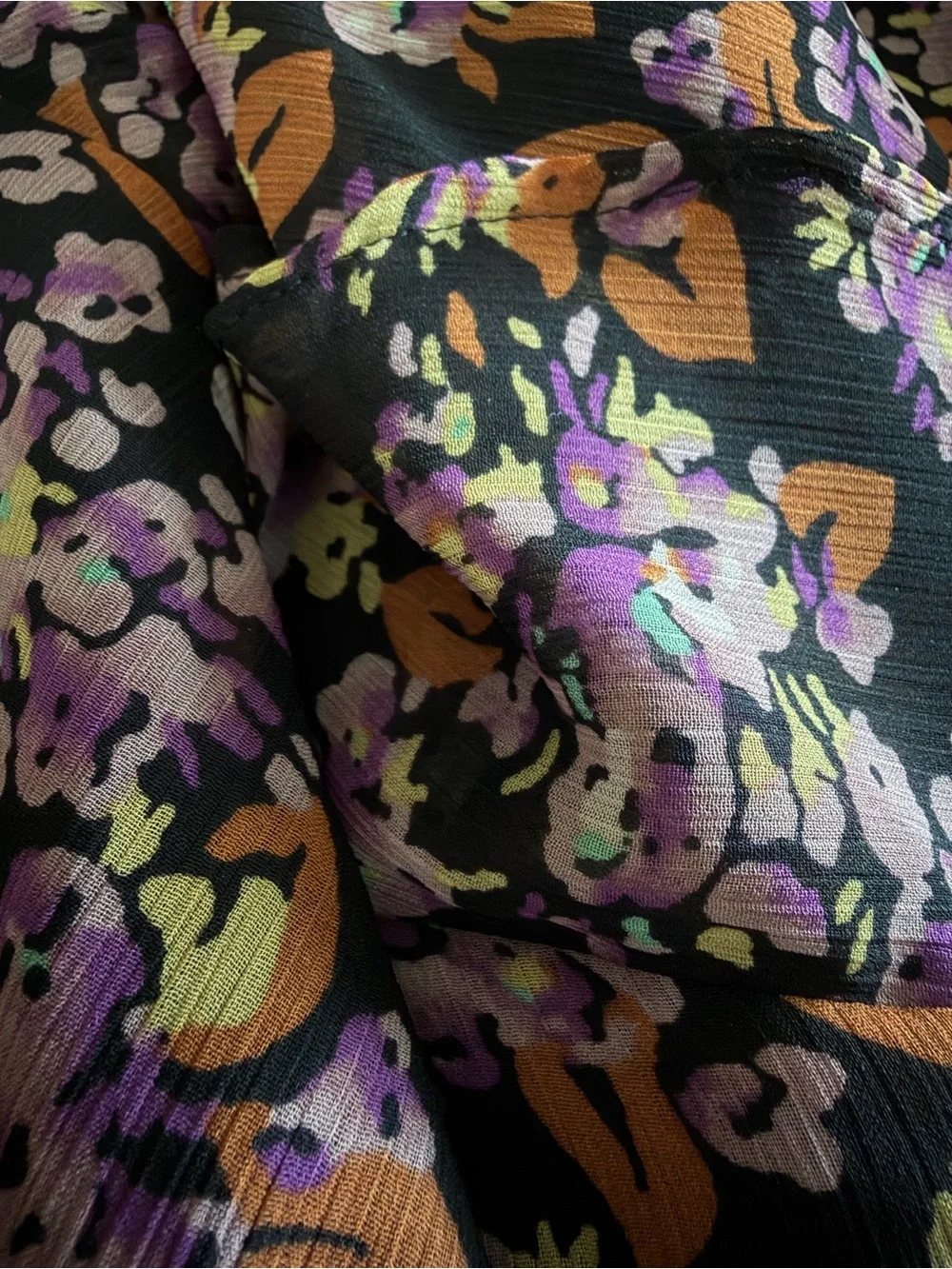 NEW LAUREN Ralph Lauren Floral Ruffle Trim Tiered Georgette Skirt Women’s Size 0
